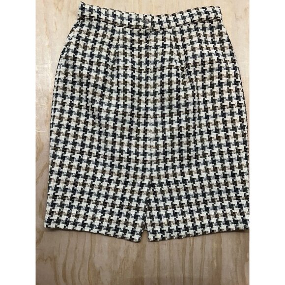 VTG Jessica Scott Emporium 80s Career Tweed Wool Blazer Plaid Pencil Skirt 14 M - Picture 10 of 15